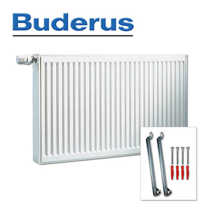 buderus-7750207414-1 Buderus Mittelanschlussheizkörper VCM-Profil Typ 11 400×1400 mm (H x L), Links