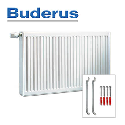 buderus-7750211106-1 Buderus Mittenanschlussheizkörper VCM-Profil Typ 10 900×600 mm H x L, Links