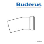 Buderus Bogen aus PP, 15°, Ø 125 mm