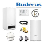 Buderus GB172 14 kW Brennwerttherme, H65W Speicher, RC310, E / H