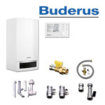Buderus GB172 K 24 kW Brennwert-Kombitherme, Bedienteil RC310, E / H