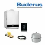 Buderus GB192-19i, W55S, Gas-Brennwerttherme, weiß, ein Heizkreis, TC100