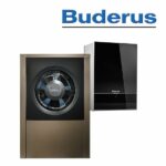 Buderus WLW196i-14 AR B, Logatherm Luft/Wasser Heizungs-Wärmepumpe, schwarz