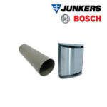 Junkers Bosch Rohbauset LRE160 für Vent 2000 D, Metall-Außenhaube, Edelstahl