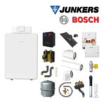Junkers Bosch GCF818 mit GC8000iF-30 Gaskessel, HSM25/6, Abgas Dach schwarz