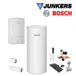 Junkers Bosch ZSB-S549 mit ZSB 24-5 C Gastherme, SK160-5 ZB, Abgas Dach schwarz