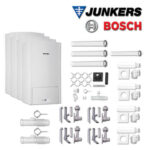 Junkers Bosch 4x Brennwert-Kombitherme ZWB 24-5 C 23, MFB505 mit Abgas Schacht