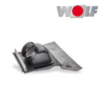 Wolf Universalpfanne Schrägdach 25°-45° schwarz, mit flex. Bleischürze unten