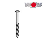 Wolf Aluplus Holzschrauben-Set, 50 Stück 8×120,Befestigung Falz-Ziegel Dachhaken