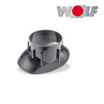 Wolf Adapter für Klöber Grundplatten DN60/100, Schrägdach 20°- 50°, schwarz