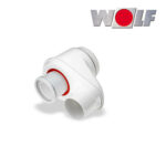 Wolf Anschlussadapter DN80/125 – 2xDN80 Abgasleitung-Schacht u. Zuluft-Außenwand