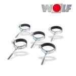 Wolf Abstandsschelle für Abgasrohr DN80, 1 Satz inkl. Schrauben und Dübel 8mm
