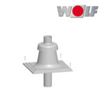 Wolf Schachtabdeckung DN110 Edelstahl inkl. Mündungsstück, Flexsystem