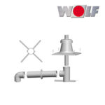 Wolf Anschluss-Set C33x, DN60/100, an senkr. konzentrischer LAF im Schacht, PP