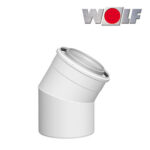 Wolf Bogen konzentrisch 30° für Luft-/Abgasrohr DN110/160, weiß, steckbar