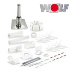 Wolf Anschluss-Set B23, DN80 an Abgasleitung für Schachteinbau, Edelstahl