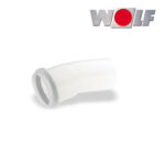 Wolf Abgasrohrbogen 15°, DN60 aus Polypropylen bis 120°C
