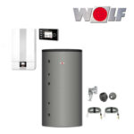 Wolf CGB-2-14 14kW Gas-Brennwerttherme mit Speicher BSH-800, BM-2, Aufputz